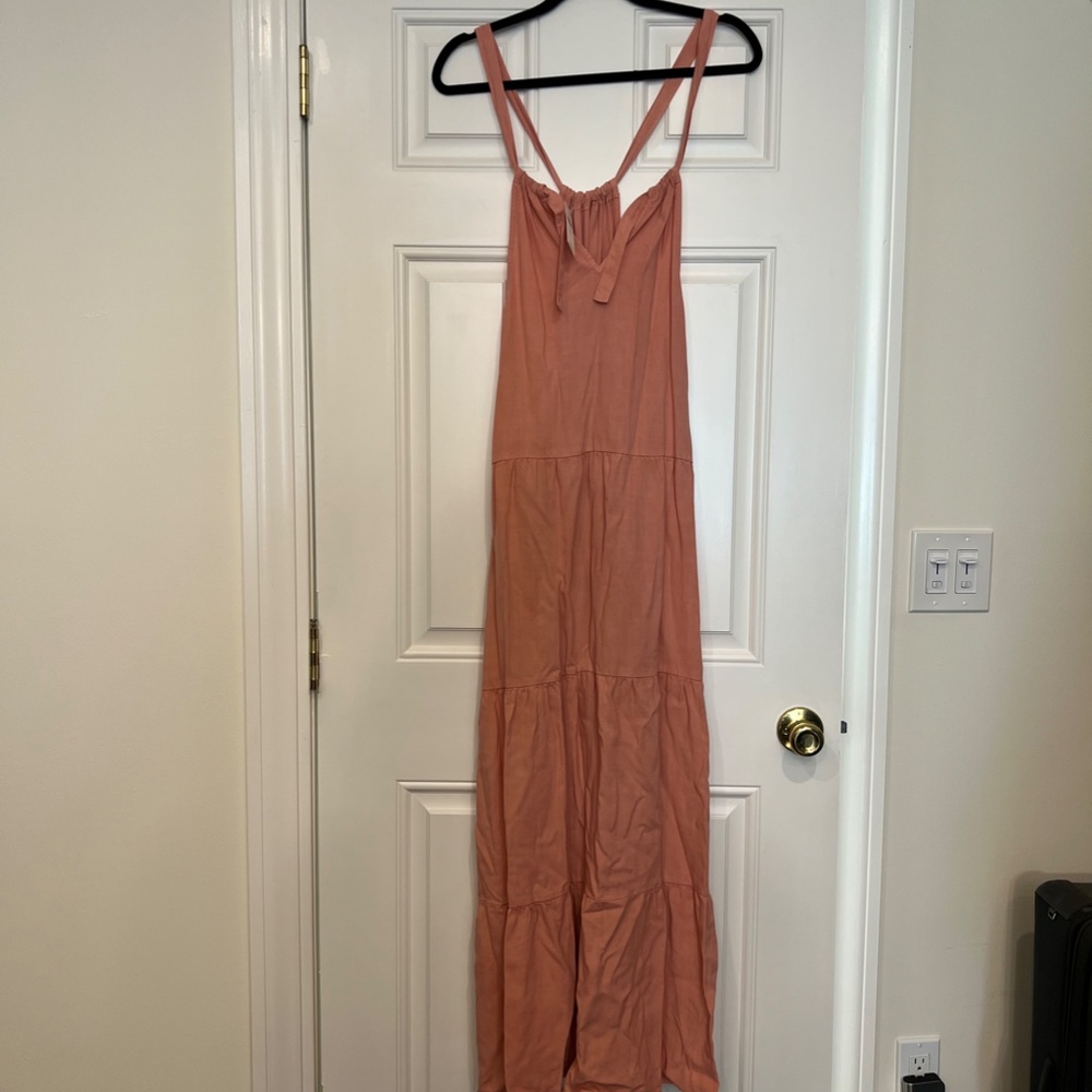 CLOTH AND STONE HALTER DRESS - SOFT PINK - SIZE L - Picture 4 of 6